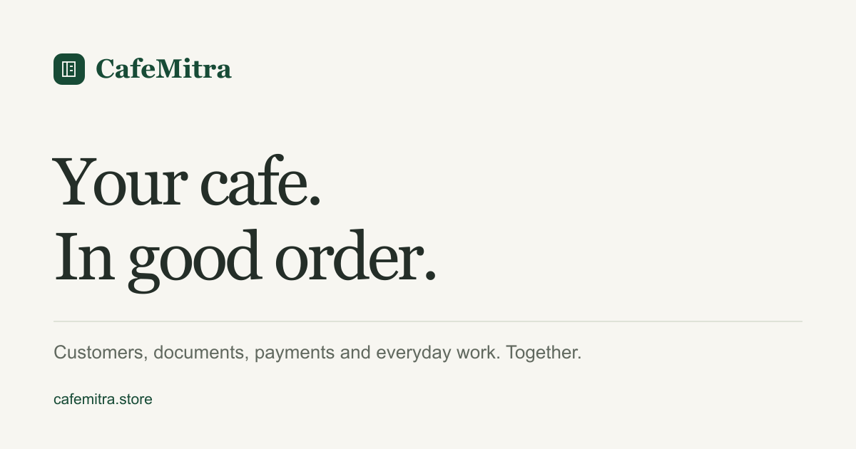 CafeMitra Cafe Management Software preview
